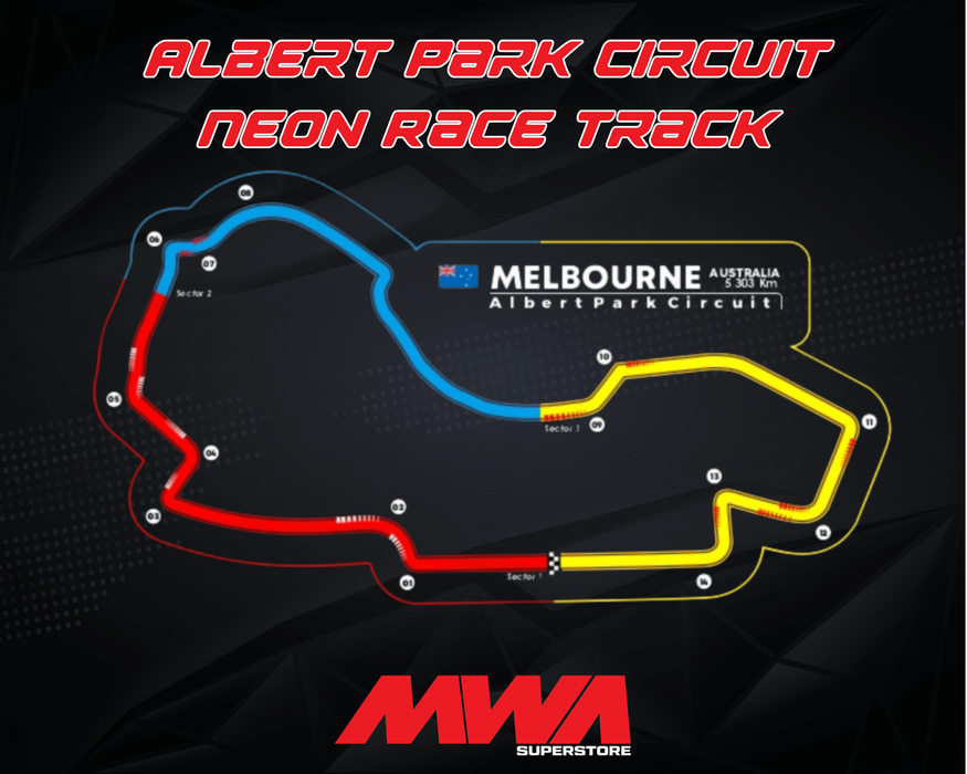 Albert Park Circuit Neon Race Track