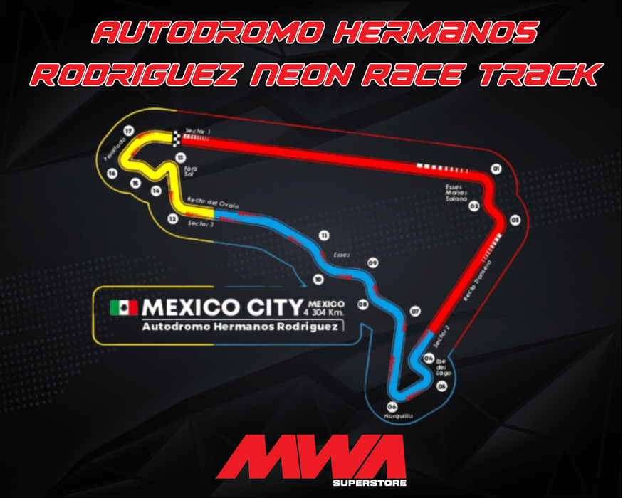 Autodromo Hermanos Rodriguez Neon Race Track