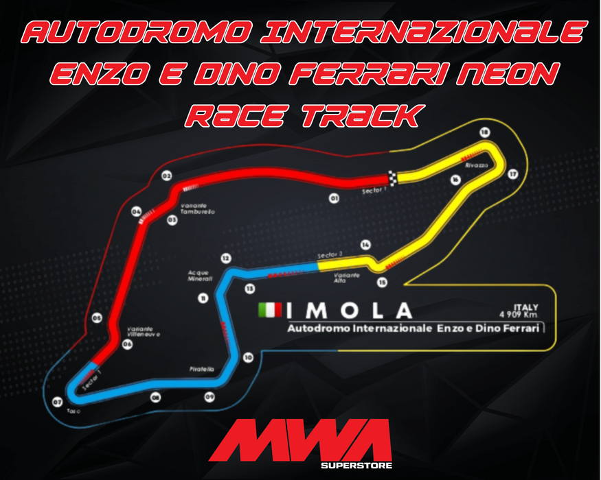 Autodromo Internazionale Enzo E Dino Ferrari Neon Race Track