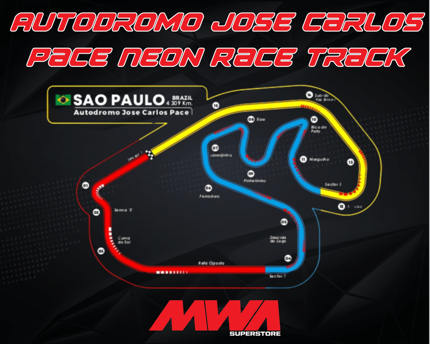 Autodromo Jose Carlos Pace Neon Race Track