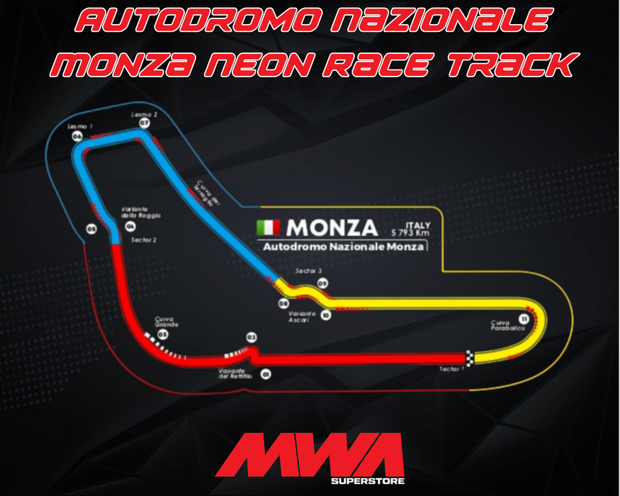 Autodromo Nazionale Monza Neon Race Track