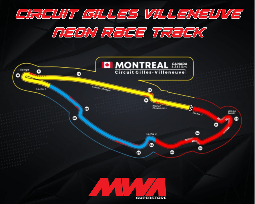 Circuit Gilles Villeneuve Neon Race Track