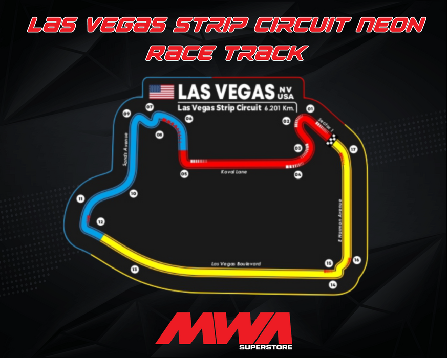 Las Vegas Strip Circuit Neon Race Track