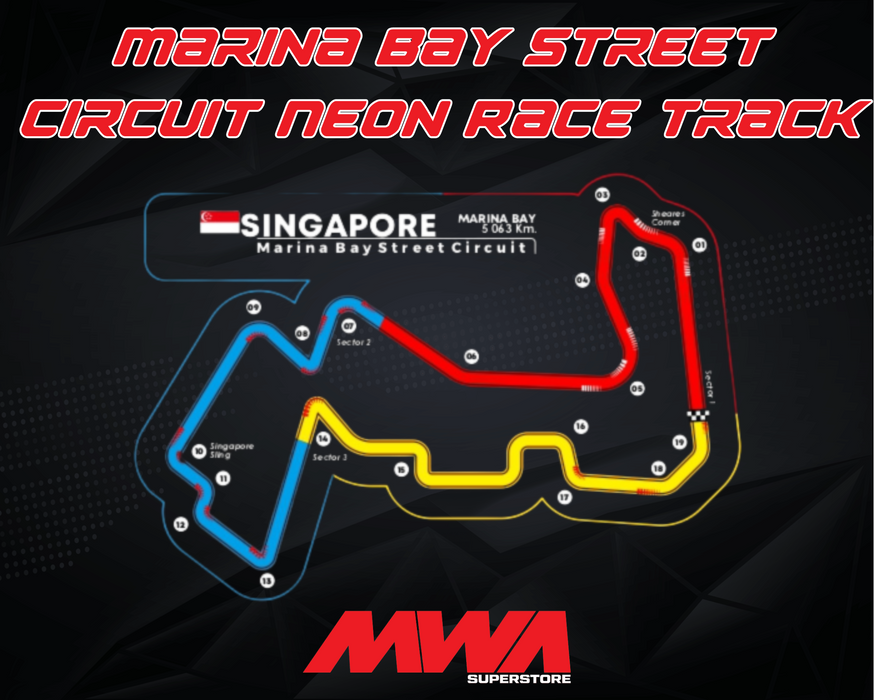 Marina Bay Street Circuit Neon Race Track