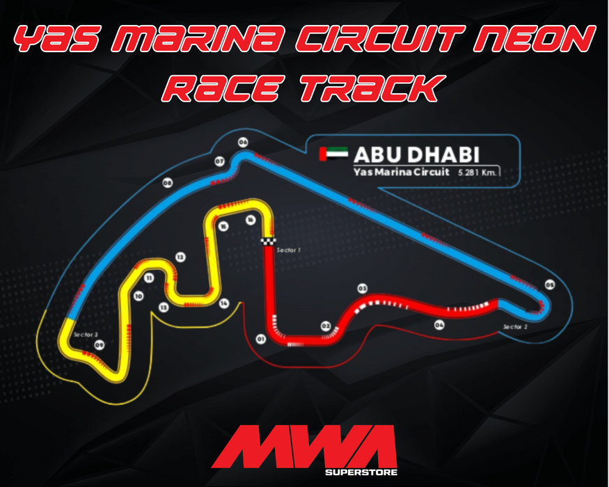 Yas Marina Circuit Neon Race Track