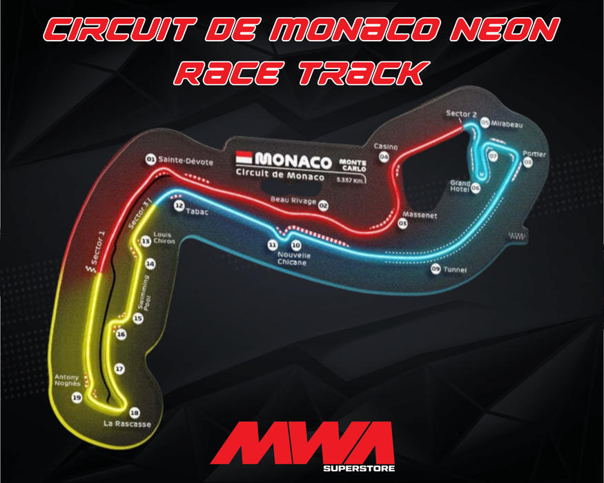 Circuit De Monaco Neon Race Track